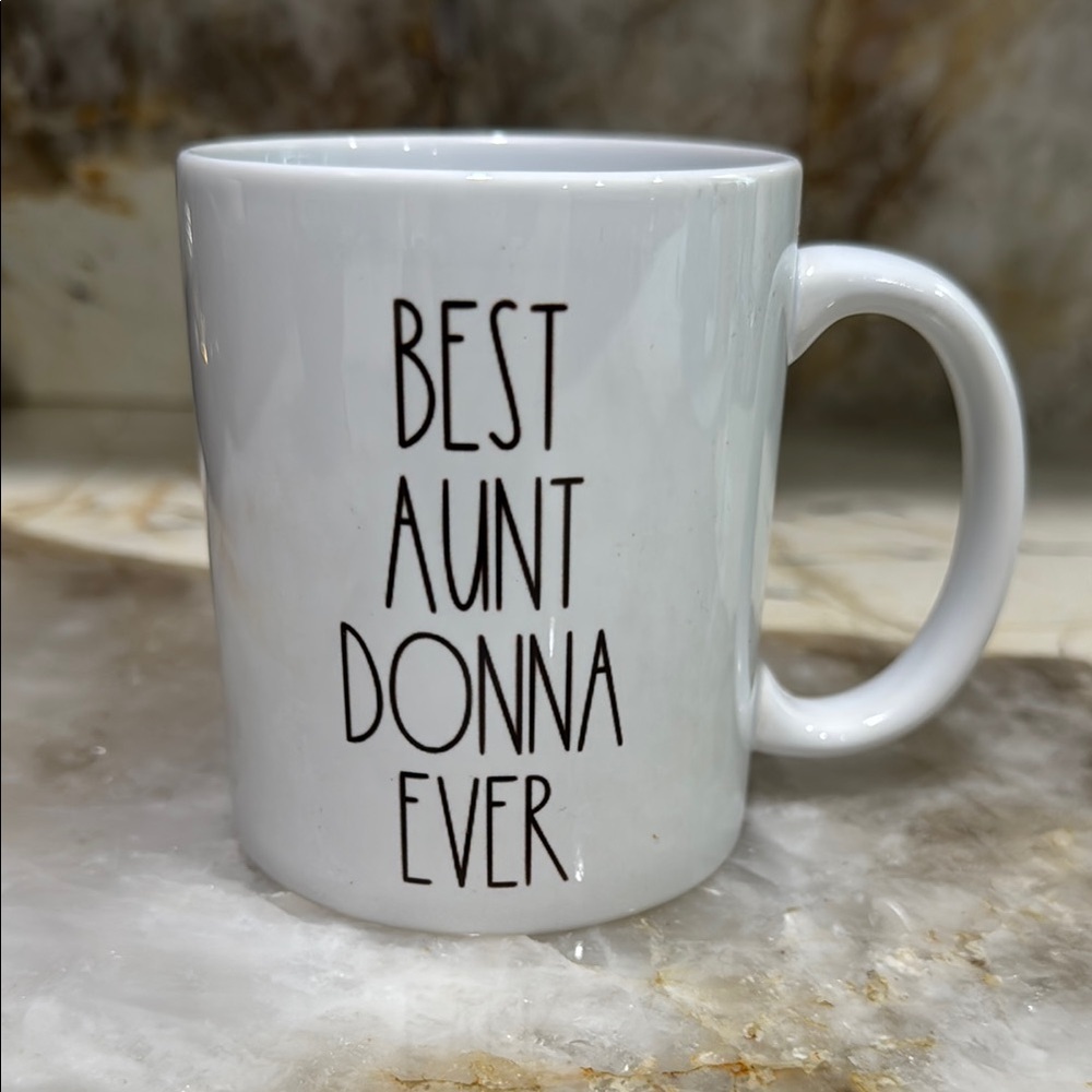 White Ceramic Mug - Best Aunt Donna Ever
